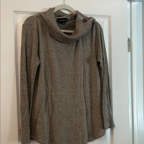 Women's Heather Gray Cowl Neck Sweater - Picture 1 of 4